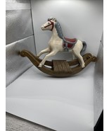 Vintage Burwood Rocking Horse Nursery Wall Hanging Home Decor White 9”x13” - $227.14 MXN