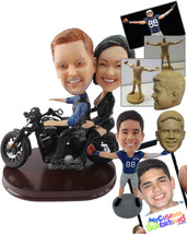 Personalized Bobblehead Married Couple On Their Bike - Motor Vehicles Motorcycle - £132.10 GBP