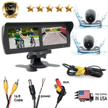 4.3&quot; Double Screens Vehicle Security System + 2x Waterproof Night Vision... - £95.11 GBP