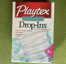 Playtex Baby Drop-Ins 4oz Disposable Bottle Liners Pack of 50 Sealed - $15.83