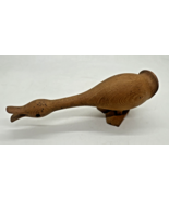 Carved Wood Duck Long Neck Wooden Figurine Vintage - €12,97 EUR
