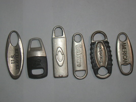 Lot of (6) Assorted Luggage Replacement Zipper Pulls - £7.90 GBP