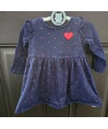 Carter&#39;s Blue Red Hearts Love Dress Size 12 Months - £15.73 GBP
