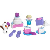 Fisher-Price Disney Frozen Toddler Playset Little People, Elsa &amp; Olaf Figures wi - £16.69 GBP