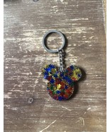 Disney Inspired Mickey Mouse Head Resin Keychain Autism Puzzle Piece 2” - $15.49 CAD