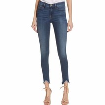 Frame  Le High Skinny Jeans Triangle Fringed Crop Jeans Le High Skinny S... - £45.80 GBP