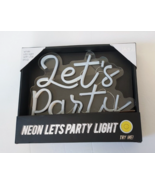 LED Neon Sign Let&#39;s Party Neon Light Sign -Wall Art USB Plug-in  8.5&quot; X ... - $355.24 MXN