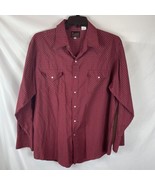 Plains Western Wear Long Sleeve Pearl Snap Shirt Men&#39;s XL Red Plaid - $180.11 MXN