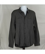 John Varvatos Star USA Luxe Button Up 2 Pockets Gray Checkered - $35.01 CAD