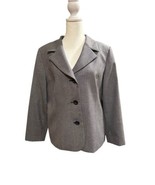 Vtg Pendleton Gray Blazer Women Size 14 Petite 100% Virgin Wool - £21.99 GBP