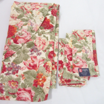 Chaps Emily Floral Multicolor 60 x 84 Oblong/Oval Tablecloth with Napkins - $50.00