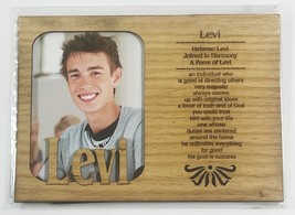 LEVI Personalized Name Profile Laser Engraved Wood Picture Frame Magnet - £10.88 GBP