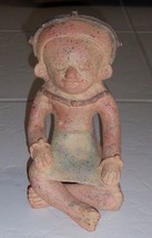 Mexico Aztec Clay Figure Sculpture Pottery Hand Made Terra Cotta 10&#39;Tx5&quot;Wx6&quot;D - £63.09 GBP