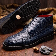 Marco Di Milano Genuine Caiman Crocodile Chukka Boot Martinelli Navy image 8
