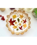 Resin bowl/Leaf Bowl/Autumn Leaves Bowl/Botanical Epoxy Bowl/Centerpiece... - $140.42 CAD