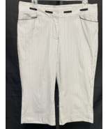 Cropped Capri Pants Wide Leg Pinstripe White House Black Market Size 12 ... - £15.46 GBP