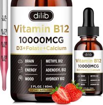 Vitamin B12 Complex 10000 mcg | Vegan Triple Liquid B-12 Drops Sublingua... - £13.75 GBP