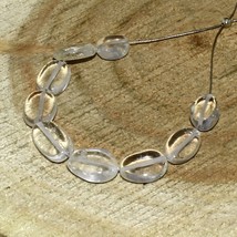 Crystal Quartz Smooth Oval Beads Briolette Natural Loose Gemstone Making... - £5.32 GBP