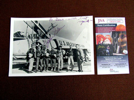 John Glenn Scott Carpenter Nasa Astronauts Signed Auto Vtg 4 X 6 B&amp;W Photo Jsa - £196.12 GBP