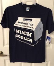 Awesome Dad Just Like Normal But.. Much Cooler Graphic T Shirt Men&#39;s Sz ... - £11.91 GBP