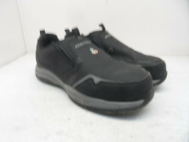 SKECHERS WORK Men&#39;s Steel Toe Composite Plate Slip-On Shoes 99999066 Black 9M - £22.91 GBP