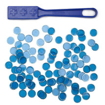 Blue Magnetic Bingo Wand with 100 Metallic Bingo Chips - £3.18 GBP