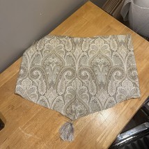 Waverly Cashmere Pearl Ascot Valance 50&quot;Wx26&quot;L Shades Of Brown Paisley - $24.74