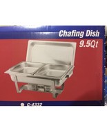 2 Sets Stainless Steel Rectangular Chafing Dish, 9.5 Quart C-32 Half Size - $65.14