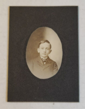 Vintage Cabinet Card Portrait of Young Boy in Suit. M age 9 - £14.24 GBP