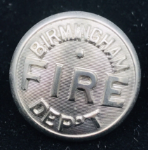 1870&#39;s Birmingham FD Fire Department Silver Tone Brass Button 7/8&quot; Pettibone - £32.95 GBP