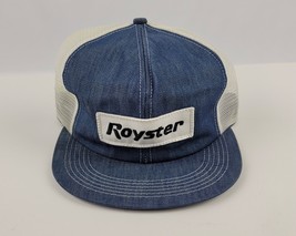 Vintage Royster Fertilzer denim snapback hat K-Products patch-on farmer ... - £31.06 GBP