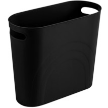 Small Trash Can, 3.5 Gallon Slim Garbage Can Plastic Waste Basket With Handles C - £23.97 GBP