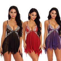 Summer Women Sleepwear Nighty Nightdress Sexy Lingerie Nightgown Lady Off Should - £37.21 GBP