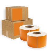 4000 Pack Direct Thermal Labels 4&quot; x 6&quot; Orange 3 Core. Self-Adhesive Rol... - £170.95 GBP