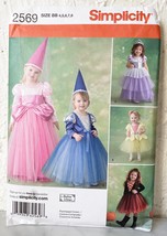 Simplicity Costumes Princess-Witch-Fairy Pattern 2569 Toddlers/Girls 4-8 Uncut - £7.42 GBP