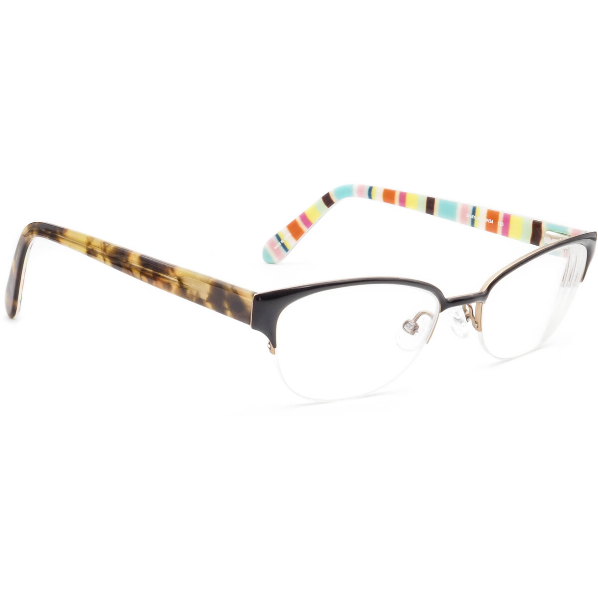Kate Spade Eyeglasses Shayla 0W34 Dark Brown/Tortoise Half Rim Frame 49[... - $89.99