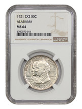 1921 50C Alabama 2X2 NGC MS64 - £520.59 GBP