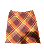 Vintage Newport News Skirt Womens 14W Plaid Wool Blend Side Slit 70s Eas... - £14.81 GBP