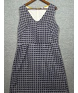 Boden Women&#39;s Dress US 16 L Sleeveless V-Neck Geometric Print Casual Summer - $568.76 MXN