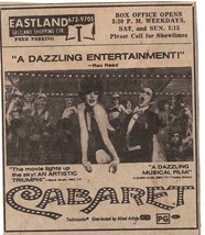 VINTAGE 1972 Cabaret Newspaper Advertisement Liza Minnelli - £11.64 GBP
