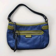 COACH Daisy Spectator Shoulder Tote Bag Purse Blue And Green - $55.70 CAD