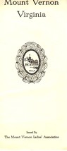 Mount Vernon Virginia - Vintage 1950&#39;s - $93.27 MXN