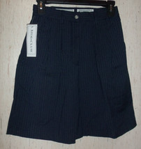 Nwt Womens Izod Club Navy Blue W/ White Pinstripe Shorts Size 4 - £22.06 GBP