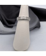 14K Solid White Gold Square Natural Diamond Channel Set Men&#39;s Band Ring ... - €3.051,09 EUR