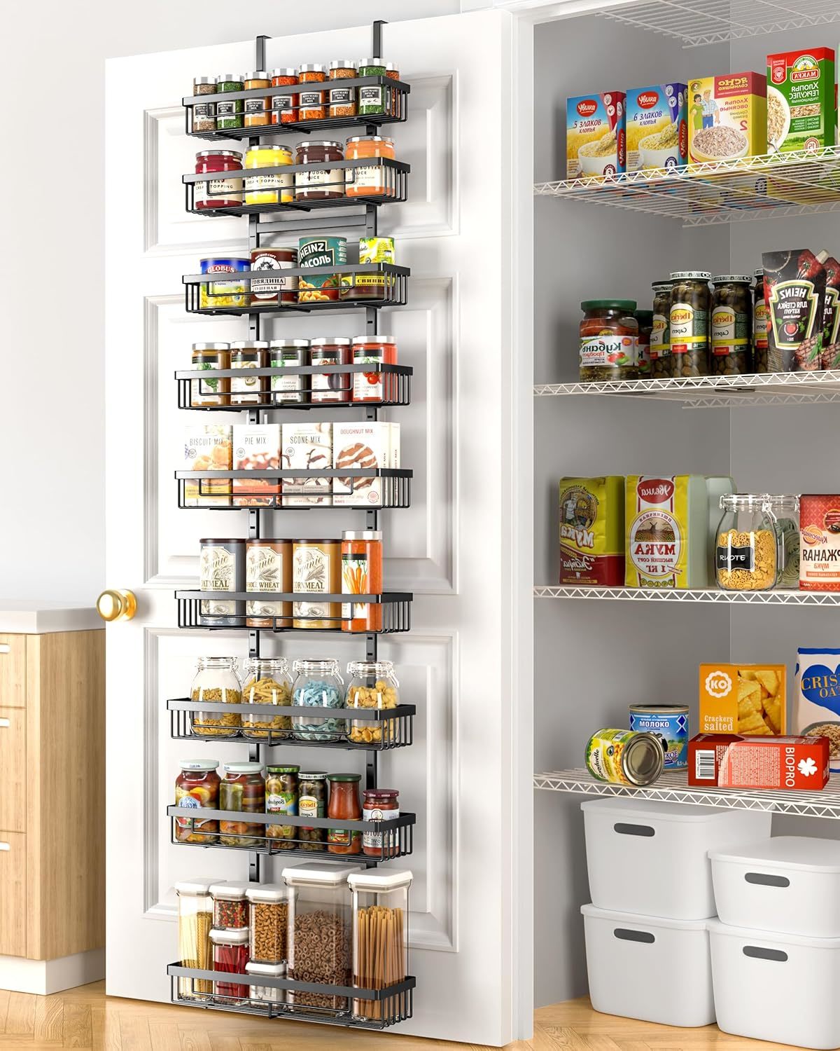 Moforoco 9-Tier Over The Door Pantry Organizer, Pantry, Home &amp; Kitchen - $45.92