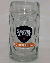 Samuel Adams Beer Octoberfest Dimpled Mug Glass Stein Barware Heavy - £7.44 GBP