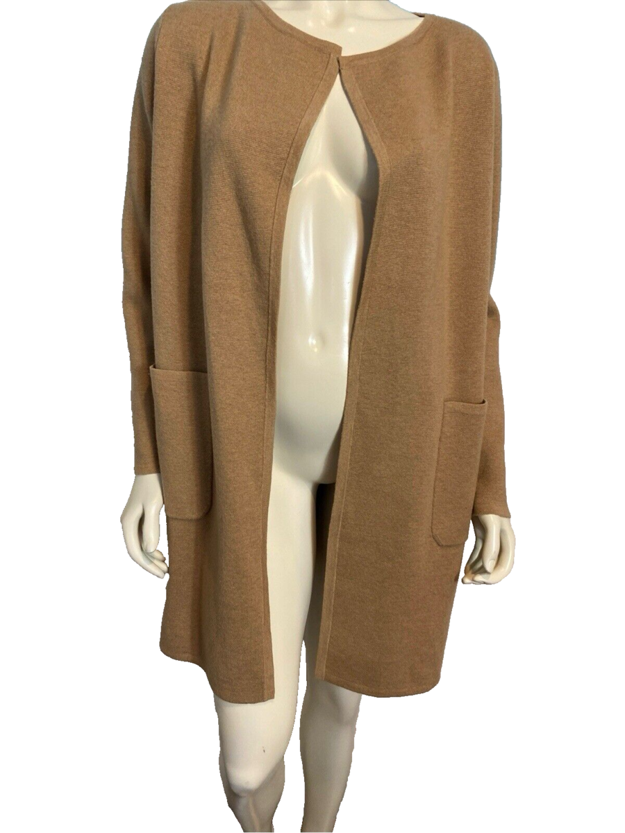 J.Crew Women&#39;s Juliette Collarless Cardigan Sweater Tan XS - $47.49