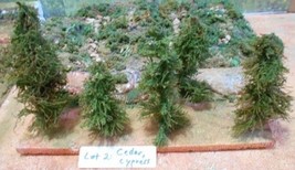 Lot of 5 Cedar Trees for Wargames, Model Train Layouts, Dioramas - Read Ad - £15.14 GBP