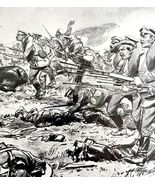 Russian Infantry Soldiers Advancing Austrians Under Fire WW1 Print 1917 ... - €25,75 EUR