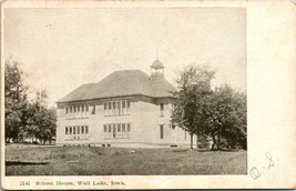 Vintage Postcard  1907 UDB Wall Lake Iowa IA - School House - $34.60